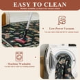 thumbnail image 5 of Ivalue Insect Botanical 3x5 Rug Washable Entryway Rug Indoor Non-Slip Low Pile Throw Rugs (Black), 5 of 8