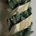 thumbnail image 3 of Northlight Shimmery Gold Horizontal Striped Christmas Wired Craft Ribbon 2.5" x 10 Yards, 3 of 3