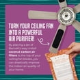 thumbnail image 3 of Ceiling Fan Filter, 5pcs Space Saving Fan Blade Filters  for Office, 3 of 7