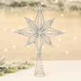 thumbnail image 6 of CuiLiyq Christmas Tree Top Star, Silver Christmas Stars for Xmas Tree Topper Ornaments, Glittered Hollow 8 Point Star Treetop Decorations Home Holiday Party Decoration, 6 of 6