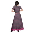 thumbnail image 4 of Moomaya Two Piece Maxi Skirt And Crop Top Printed Cotton Ethnic Set For Girls, 4 of 6