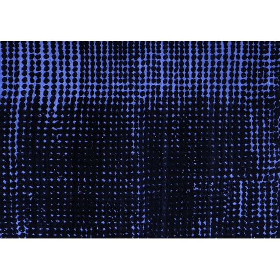 Ahgly Company Indoor Rectangle Abstract Blue Modern Area Rugs, 2' x 4'