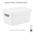 Simplify Children Small Vinto Plastic Storage Box with Lid, White