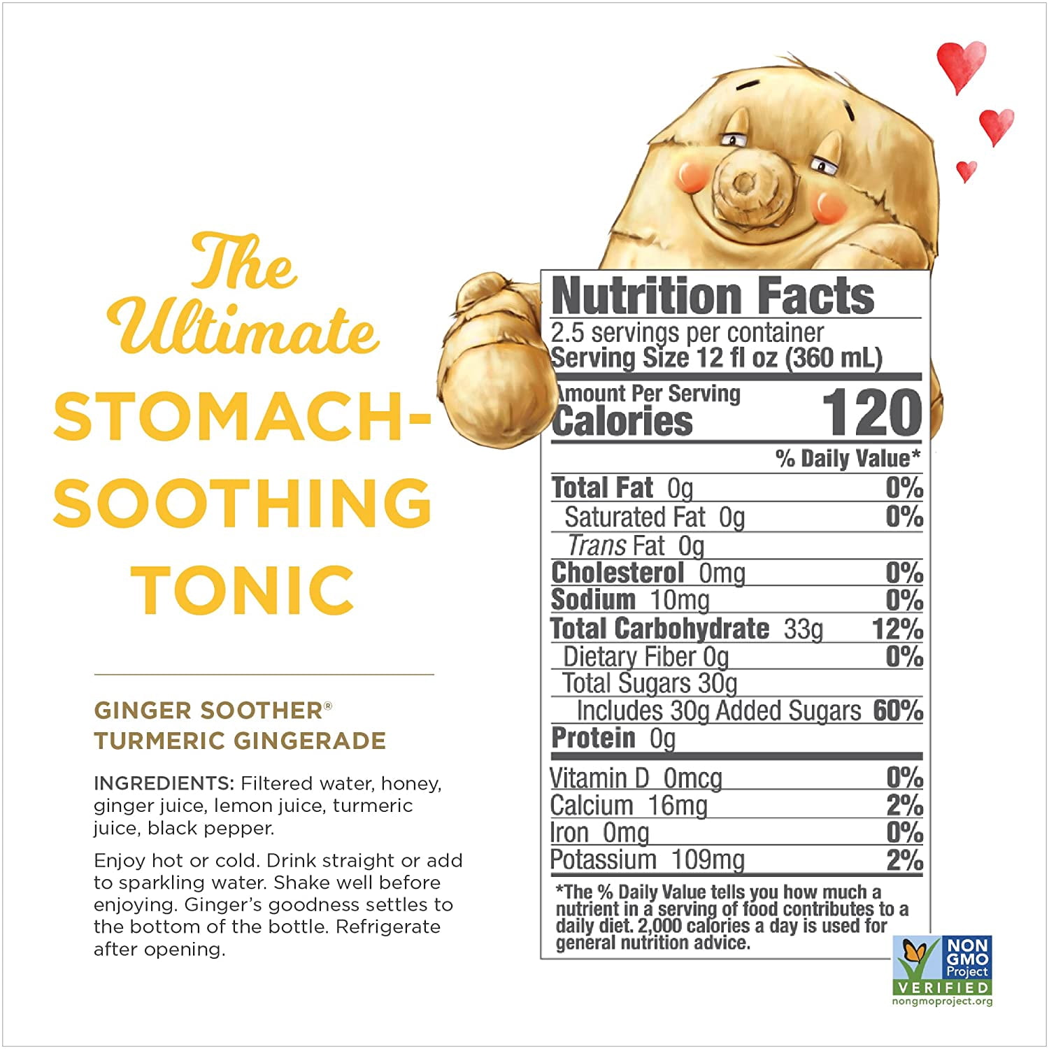 (Pack Of 12) Ginger People Beverage Ginger Turmeric Soother 32 Fl Oz