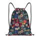 thumbnail image 1 of Fotbe Adventure Camping Badge Bolsa Mochila con Cordón Estampada, Bolsa de Gimnasio Deportiva, Bolsa Cinch, Bolsa con Cordón para Hombres y Mujeres-Small, 1 of 6