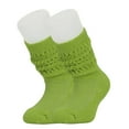 thumbnail image 4 of Cotton Slouch Socks for Boys and Girls Lemon Green 3 Pairs 9-12 Years Old, 4 of 9