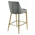 thumbnail image 3 of Meridian Furniture Karina Contemporary Velvet Stool, Grey (Set of 2), 3 of 4