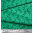 thumbnail image 2 of Soimoi Green Cotton Duck Fabric Black Sketch Floral & Paisley Print Fabric by Yard 42 Inch Wide, 2 of 3