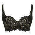 thumbnail image 3 of Panache Allure Stretch Lace Full Cup Underwire Bra (10765),34HH,Black/Latte, 3 of 5