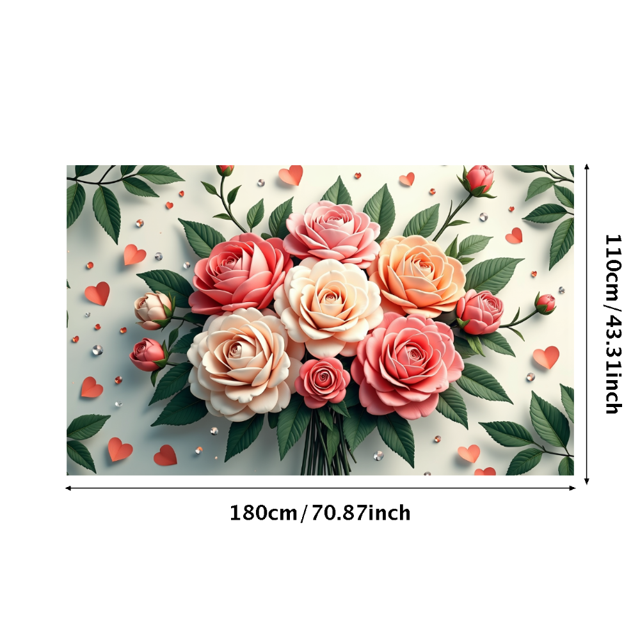 Floral Backdrop Banner Daisies Decoration for Wedding Party Supplies Event Background Photography Spring Summer Decor Celebration