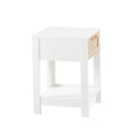 thumbnail image 5 of Smuxee Classic Wood Rattan Nightstand with 1 Drawer and Shelf,Side Tables for Living Room,White, 5 of 7