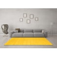 thumbnail image 3 of Ahgly Company Machine Washable Indoor Rectangle Solid Yellow Modern Area Rugs, 3' x 5', 3 of 4