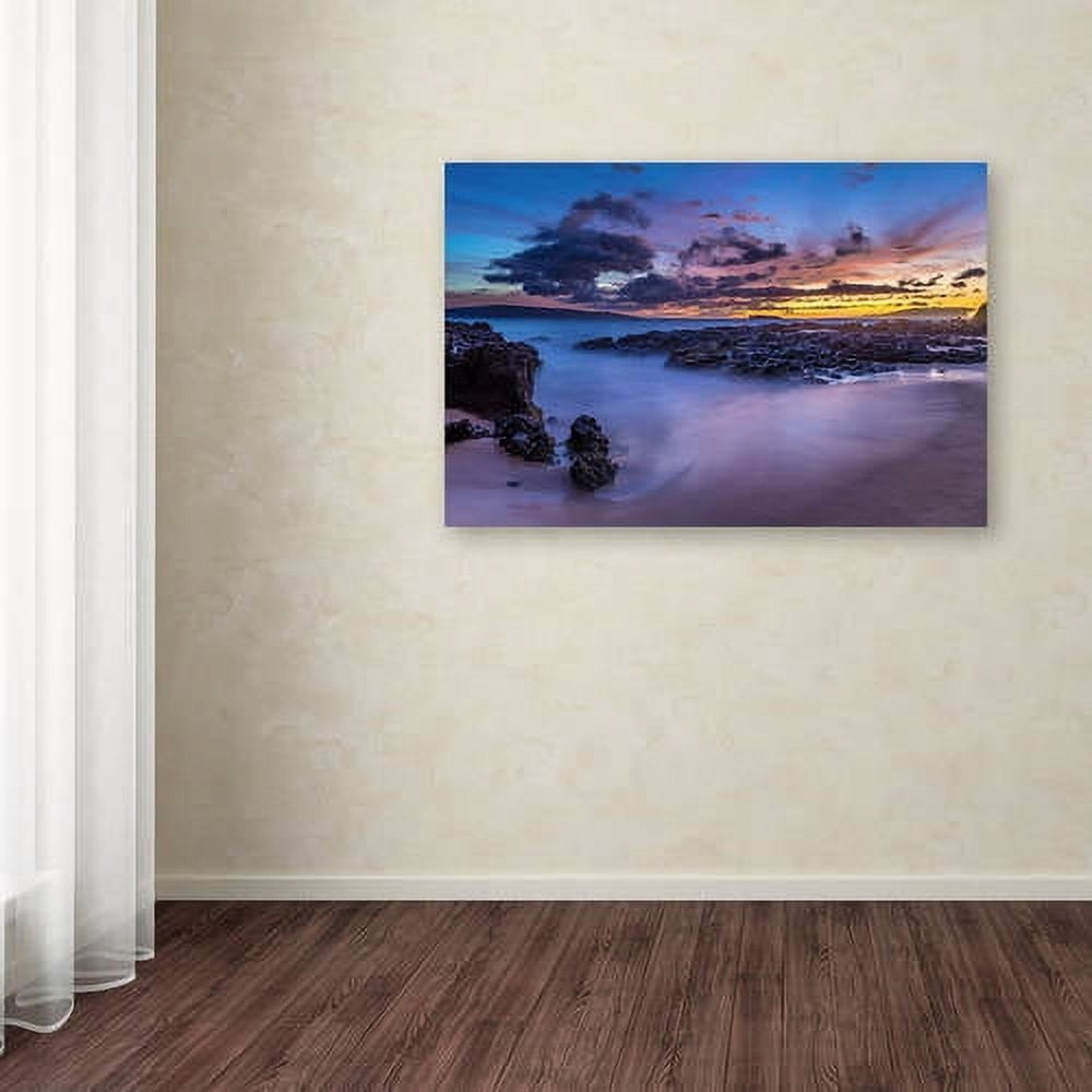Trademark Fine Art 'Beach at Dusk' Canvas Art by Pierre Leclerc
