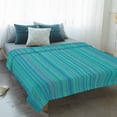 thumbnail image 4 of Turquoise Stripes Blanket Soft Cozy Warm Throw Blanket for Couch, Plush Fuzzy Flannel Fleece Blankets for Sofa, Modern Abstract Art Striped Farmhouse Bed Blankets Lightweight Gifts for Women, 30"x40", 4 of 9