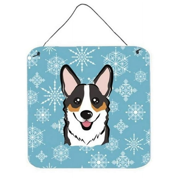 Snowflake Tricolor Corgi Wall and Door Hanging Prints