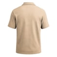 thumbnail image 5 of Mens Golf Polo Shirts Quick Dry Moisture Wicking Performance Polo Shirt for Business Casual Khaki 3XL, 5 of 7