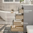 thumbnail image 4 of Eviva Acclaim 28" Gray Transitional Bathroom Vanity w/ White Carrara Top, 4 of 6