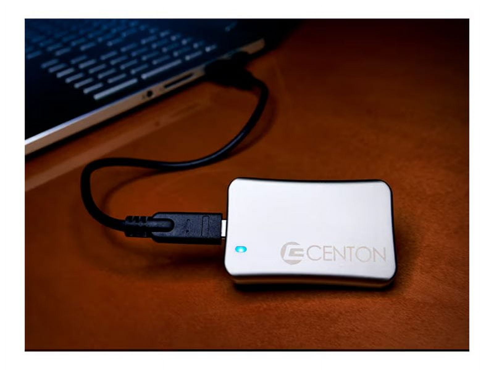 Centon External SSD (Silver Metallic), USB-C 3.2 Gen 2, 500GB