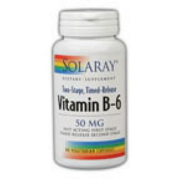 B-6 50 Two Stage Timed Release Solaray 60 Caps