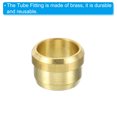 thumbnail image 5 of Uxcell 10mm Tube OD Brass Compression Sleeves Ferrules 10 Pack Brass Compression Fitting Assortment Kit, 5 of 6