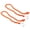 Orange, variant on YAHHU 2pcs Kayak Paddle Leash Stretchable Strap Lanyard Rope for Kayaking Boating Canoeing Fishing Pole Rod 3-6 Feet / 0.9-1.8 Meters Orange