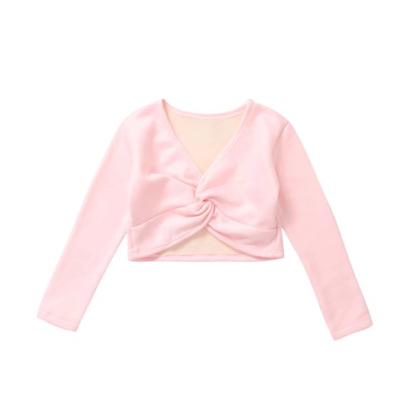 Ballet Dance Fleece Wrap Tops Classic Long Sleeve Gymnastics Dancing Pullover Shirts Top
