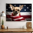 thumbnail image 3 of Chihuahua Dog 4th of July Painting Canvas, Patriot American Dog Canvas, American Flag Diamond Art Canvas,Perfect for Home Decoration Festival Gift, 3 of 4