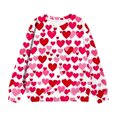 thumbnail image 6 of LckLvx Girls Boys Valentine's Day Sweatshirts Crewneck Cute Heart Print Casual Pullover Trendy Kids Long Sleeve Shirts, 6 of 8