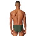 thumbnail image 4 of SKINY Slips para hombre, pack de 2 – slip brasileño, algodón stretch, single jersey Verde oliva/Blanco XL (X-Large), 4 of 5