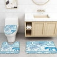 thumbnail image 2 of 4PCS Boho Stripe Shower Curtain Set with Non-Slip Rugs, Toilet Lid Cover and Bath Mat, Vingtage Shower Curtain with 12 Hooks, Waterproof Bathroom Decor Set, 2 of 7