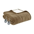 thumbnail image 6 of Serta Polyester Fleece to Sherpa Heated Blanket with Brown Finish ST54-0134, 6 of 11