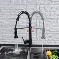 Kitchen Sink Taps with Pull Out Spray Black Bronze Kitchen Deck Mounted