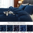 thumbnail image 4 of Funda Nórdica King Size 3 Piezas Franela Azul Marino Funda Nórdica King Velvet Comforter, 4 of 8