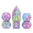 thumbnail image 2 of Rainbow Drip | DnD RPG 7 Dice Set | Polyhedral 5E DND Dungeons Dragons Pathfinder RPG d20 d100, 2 of 4