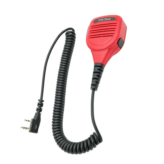 Walkie Talkie Speaker Mic Microphone YiNiTone PMMN4013A TK Ham Radio Speaker Mic 2 Pin K Plug Walkie Talkie for Baofeng UV-5R BF-888S
