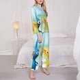thumbnail image 4 of Lsque Pikmin Pattern Long Sleeve Pajama Set for Women - Soft 2-Piece Sleepwear and Loungewear Set with Pockets, Comfy Nightwear, 4 of 8