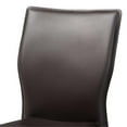 thumbnail image 7 of Bowery Hill Brown Faux Leather Upholstered 4-Piece Dining Chair Set, 7 of 7