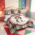 thumbnail image 2 of Manfei Christmas Happy Holiday 7-Piece Twin Bedding,Kawaii Snowman Bedding Comforter Set,Xmas Reversible, 2 of 7