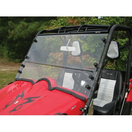 Hard Windshield - Seizmik Pro-Fit Versa-Fold Hard Coated Polycarbonate Windshield - POL RANGER 570
