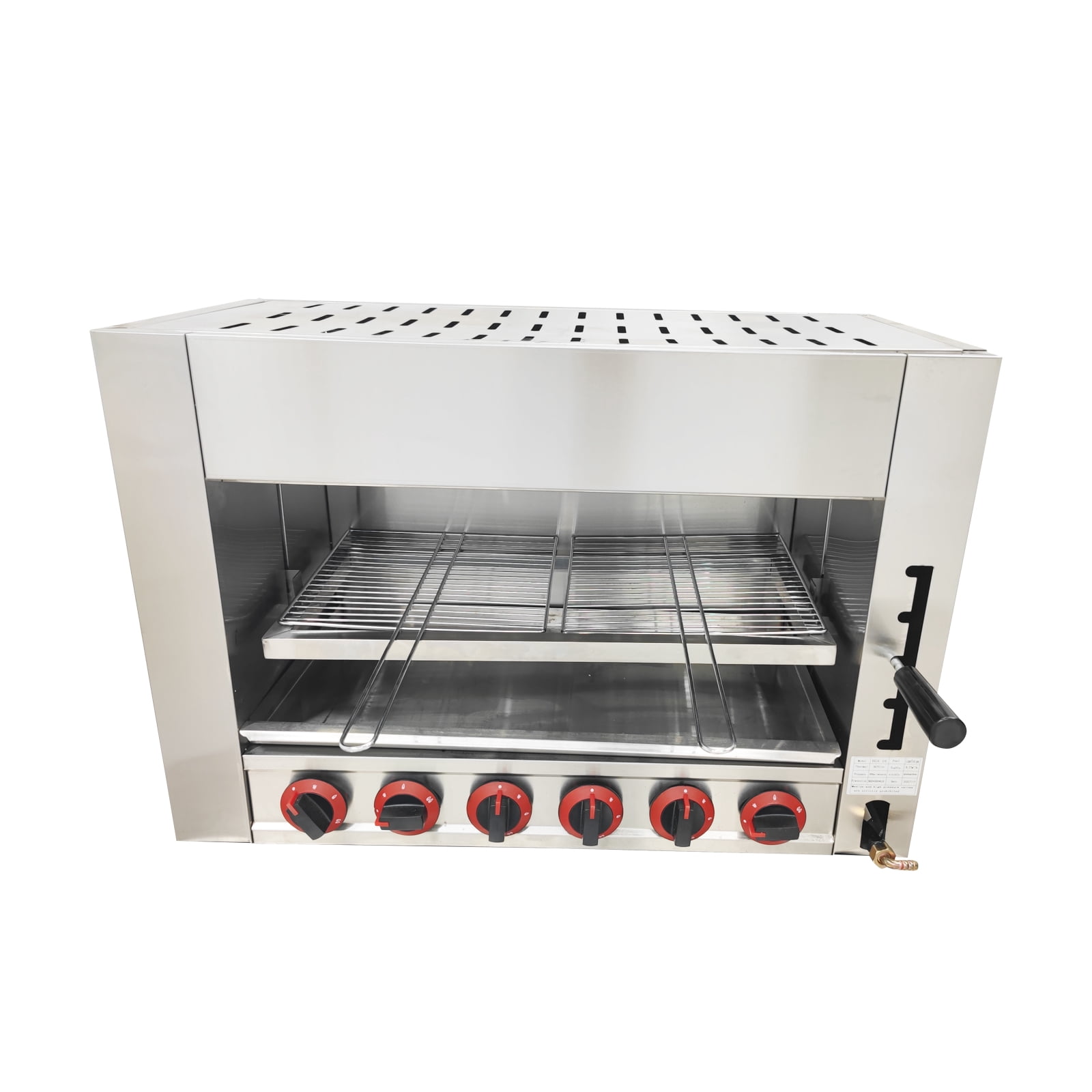 LPG Gas Toaster Ovens Stainless Steel Cheese Melter Grill Countertop Salamander Broiler