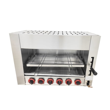 Commercial Gas Salamander Grill Oven Tabletop Chicken Toaster Oven 6 Burner