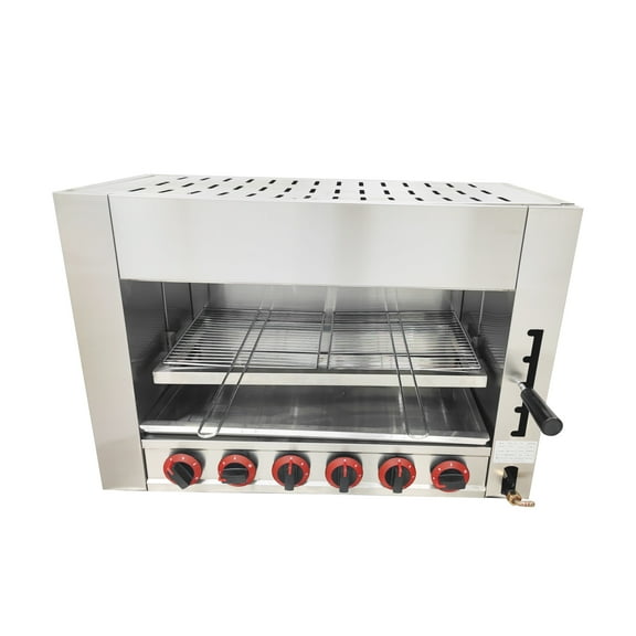 Commercial Gas Salamander Grill Oven Tabletop Chicken Toaster Oven 6 Burner
