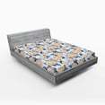 thumbnail image 2 of Ambesonne Springtime Fitted Sheet, Autumnal Art Garden Rose, King Size, Pale Sky Blue Pale Orange, 2 of 5