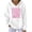 A01-White-Sweatshirt, variant on Zxlsdmn Breast Cancer Ribbed Knit Hoodie for Women Breast Cancer Awareness Pink Ribbon Print Pullover Tops Loose Long Sleeve Drawstring Hooded Sweatshirt with Pocket L