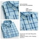 thumbnail image 3 of Camisa de manga larga de corte regular para hombre Camisa de solapa a cuadros de lino y algodón Camisa de vestir informal delgada para hombre, 3 of 4