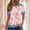 A896 Orange, variant on Easter Blouse for Women Bunny Egg Graphic Short Sleeve V Neckline Spring Holiday Festival Casual Tops Loose Fit Lightweight Flowy Stretchy Summer Tshirts