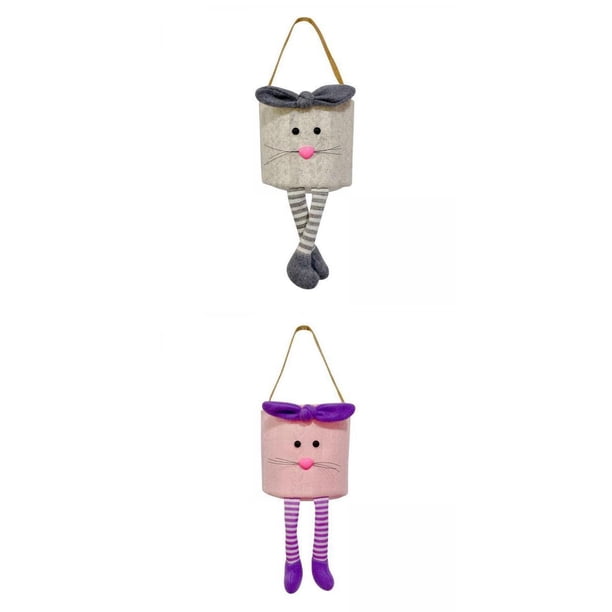 Canasta Conejito De Pascua,Conejito de Pascua Cesta Huevo Juguetes Caza Bolso Tote,Linda bolsa de almacenamiento grande con cubos de conejo de Pascua,Bolsa de caza de huevos Niño Niña Niños