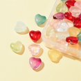 thumbnail image 2 of 48Pcs 8 Colors Transparent Spray Painted Glass Beads Heart Mixed Color 12x12x5.5mm Hole: 1mm 6Pcs/color, 2 of 4
