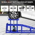 thumbnail image 4 of QinaQin Hydraulic Vehicle Maintenance Ramp Kit (2 Pieces), Low-Profile Car and Truck Lift Ramp, Height Adjustable, 5-Ton Load Capacity, 4 of 7