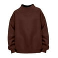 thumbnail image 5 of Womens Oversized Sweatshirts Turtleneck Pullover Long Sleeve No Hood Tops Fall Fashion Outfits 2025 Clothes Coffee 2XL, 5 of 6